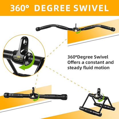 Cable Machine Accessories for Home Gym, LAT Pulldown Attachments, Durable and Reliable Weight Fitness Gym Accessories, Tricep Pull Down Attachment for Gym Equipment