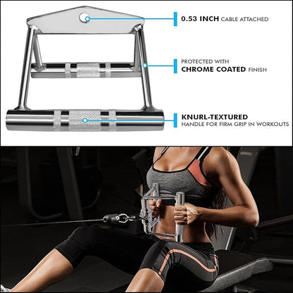 A2ZCARE Combo Tricep Press Down Cable Attachment - Cable Machine Accessories for Home Gym with Multi Option