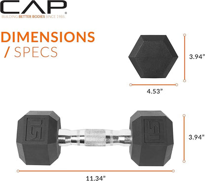 CAP Barbell Coated Dumbbell Set | 50lbs, 100lbs, 150lbs | Multiple Options