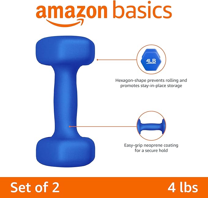 Amazon Basics Neoprene Dumbbell Hand Weights