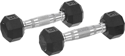 Dumbbells Hand Weights Set of 2 - Rubber