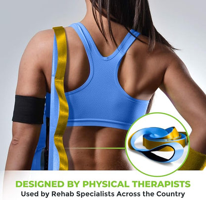 Gradient Fitness Stretching Strap for Physical Therapy, 12 Multi-Loop Stretch Strap 1.5" W x 8' L, Neoprene Handles, Physical Therapy Equipment, Yoga Straps for Stretching, Leg Stretcher