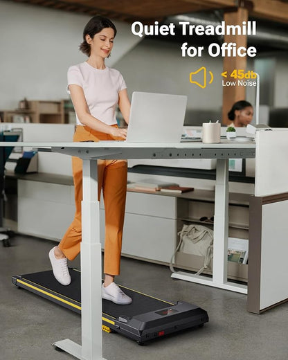 UREVO Under Desk Treadmill, Walking Pad 2 in 1 for Home/Office, Portable Walking Pad Treadmill with Remote Control, LED Display