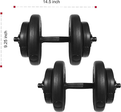 Signature Fitness Adjustable Dumbbell Hand Weights Set, 20LBS, 32LBS, 40LBS, 45LBS, Multiple Styles