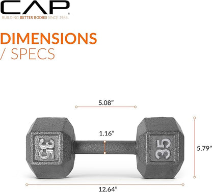 CAP Barbell Cast Iron Hex Dumbbell 35 lb