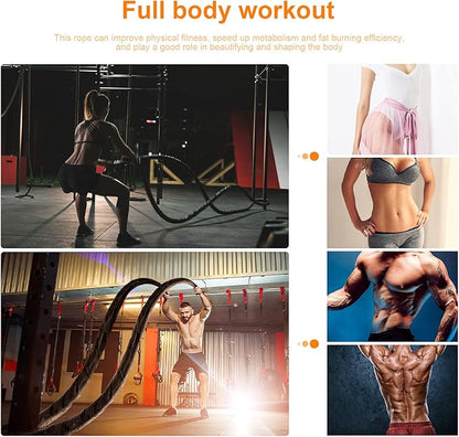 Battle Rope Battle Ropes for Exercise Workout Rope Exercise Rope Battle Ropes for Home Gym Heavy Ropes for Exercise Training Ropes for Working Out Weighted Workout Rope Exercise Workout Equipment