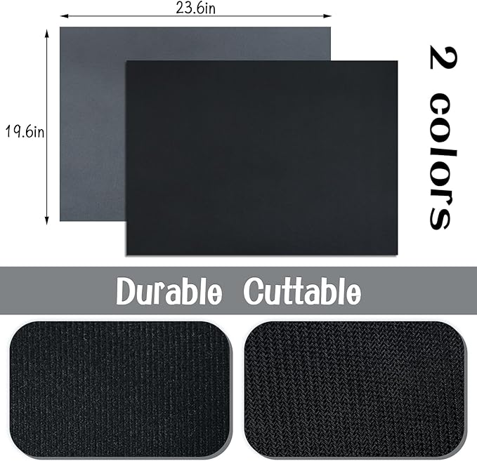 2 Pcs Non-Slip Workout Mat for Under Desk Elliptical Exerciser, Diatomite Exercise Mat for Ellipse Leg Exerciser Machine, Elliptical Machine Accessorie for Fitness Sport, Stability & Floor Protection