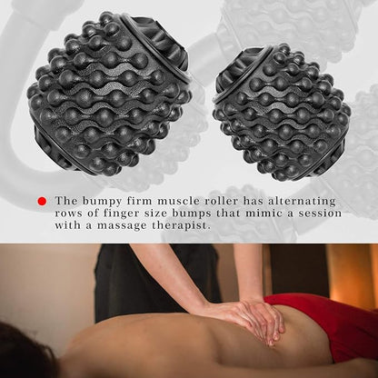 Muscle Roller, Trigger Point Muscle Roller for Calf, Leg, Arm, Tennis Elbow and Golfer Elbow, Foam Roller Deep Massage Tool for Relieve Muscle Soreness, Stiffness and Tight Muscles (Grey)