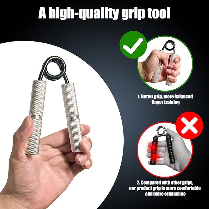 Hand Grip Strength Trainer 4 Pack 50LB-200LB Hand Exerciser Gripper Forearm Finger Strengthener Non-Slip Suitable for Hand Rehabilitation Finger Strength Training, Muscle Building, Home Gym