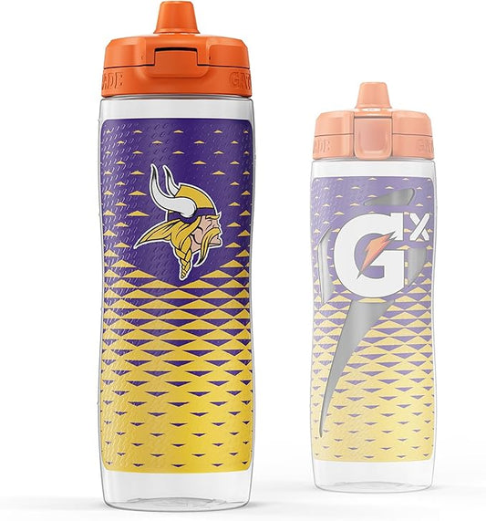 Gatorade Gx NFL Non-Slip Squeeze Bottles, 30 fl oz, Gx Hydration System