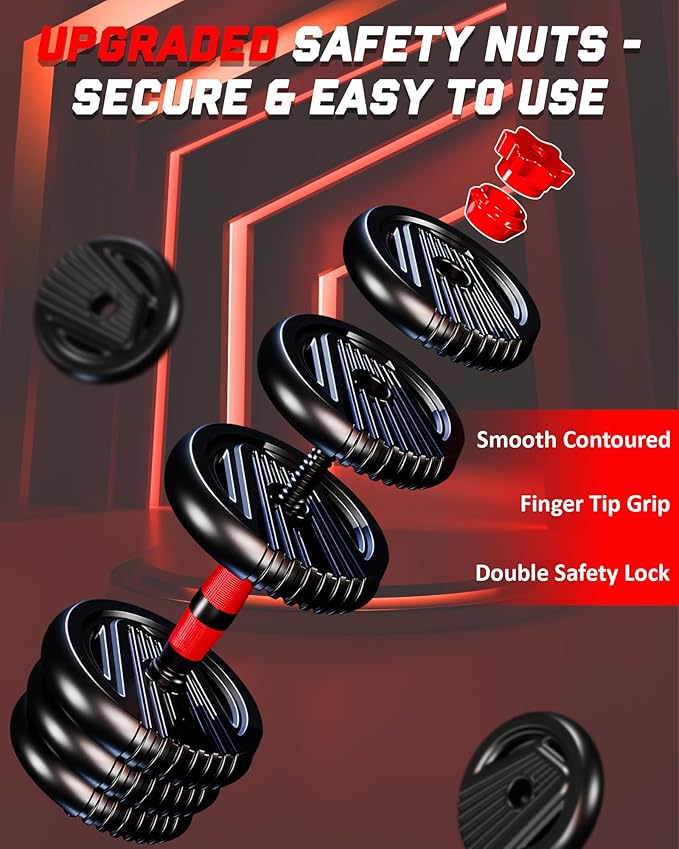 4-in-1 Adjustable Weight Dumbbell Set - Premium Home