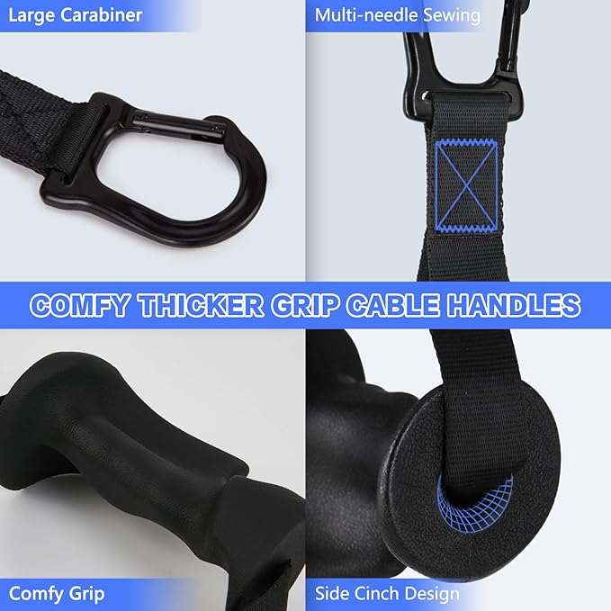 Ergonomic Exercise Handles for Cable Machine Attachments