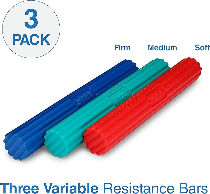 FlintRehab Twist Hand Exerciser Flexible Bars (3 Pack) - Flex Therapy Bar Strengthener - Relieve Tennis & Golfers Elbow Tendonitis Pain - Arm Exercise Wrist & Hand Strength Forearm Grip - 3 Variable Resistance Bars for Injury Recovery