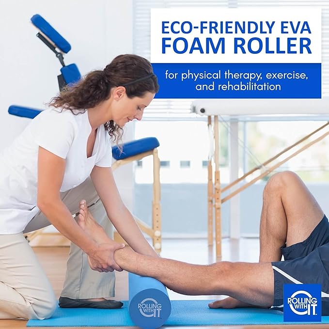 Foam Roller with High Density for Physical Therapy, Muscle Roller for Exercise and Muscle Recovery, Eco-Friendly Back Roller, Firm and Smooth Surface Massage Roller, Select Your Size