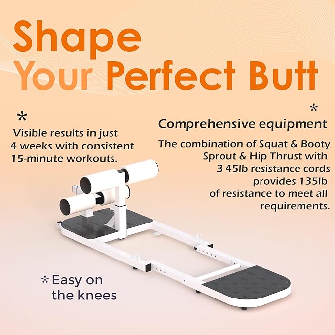 Hip Thrust Machine with High Resistance and Protectors 3D High