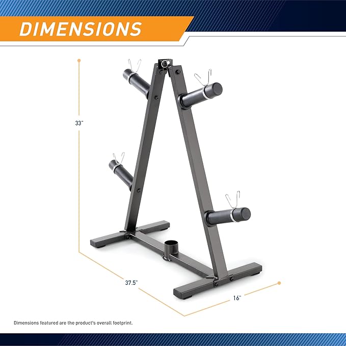 Marcy Olympic Weight Plate Tree for 2-Inch Plates Weight Storage Rack