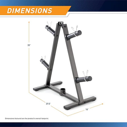 Marcy Olympic Weight Plate Tree for 2-Inch Plates Weight Storage Rack