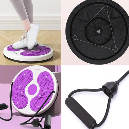 Ab Twister Board,Exercise Waist Twisting Disc with 8 Magnets Fitness Twister with Handles Trims Waist Slimming Balance Rotating Disc Multi-functional Twist Board Exercise with Massage Foot Sole