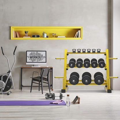 Dumbbell Rack Multifunctional Weight Stand for Home Gym Suitable for Storage of Dumbbell, Weight Plates, and Curl Bar