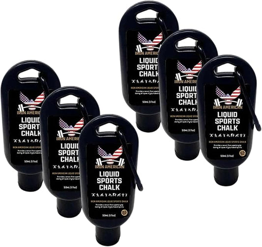 IRON AMERICAN Liquid Chalk - No-Mess Long-Lasting Grip Chalk for Weightlifting, Gymnastics, Rock Climbing, and Fitness Training - Advanced Hand Chalk for Gym