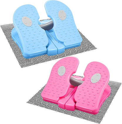 2 Pcs Mini Foot Pedal Exerciser Foldable Stepper Foot Pedal Leg Exerciser While Sitting Under Desk Stepper Foot Exercise Machine Trainer for Office Home Muscles Varicose Veins