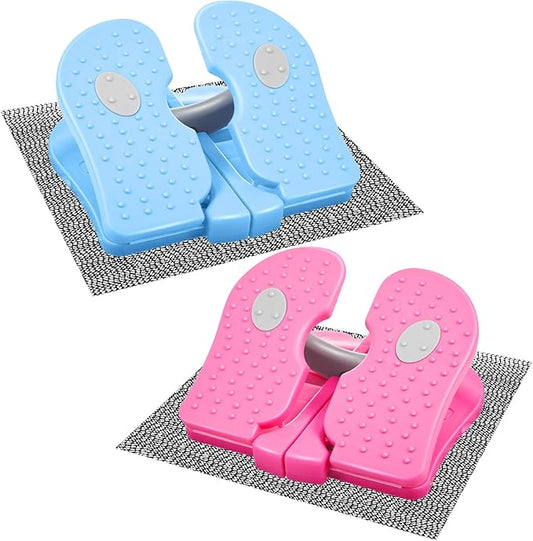 2 Pcs Mini Foot Pedal Exerciser Foldable Stepper Foot Pedal Leg Exerciser While Sitting Under Desk Stepper Foot Exercise Machine Trainer for Office Home Muscles Varicose Veins