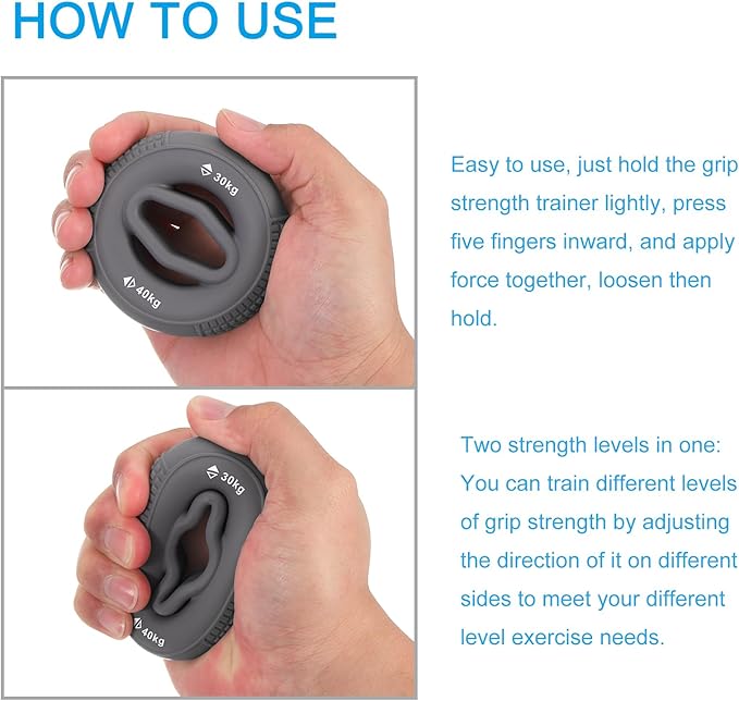 uxcell Hand Grip Strengtheners, Grip Strength Training for Rock Climbing