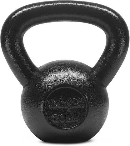 Yes4All Kettlebell Cast Iron Sets 5 - 10 - 15 - 20 - 25 - 30 lbs, Multi-Level from Beginners to Pros Kettlebell Set for Strength Training & Home Gym Equipment