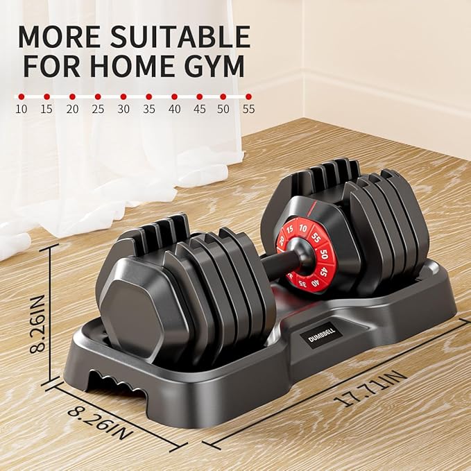 VEICK 55 lbs Adjustable Dumbbell