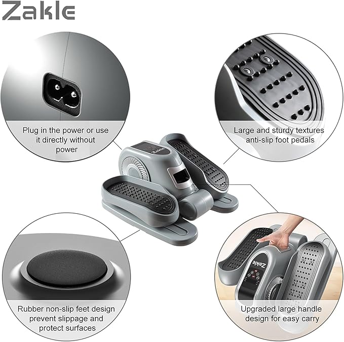 Zakle Under Desk Elliptical Machine 12 Adjustable