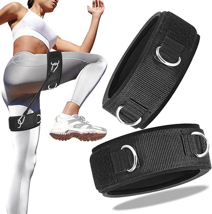 2D Ring Thigh Strap, High Leg Lift Fitness Exercise Accessories, Adjustable Running Football Training Rope Taekwondo Training Band 1 Pair