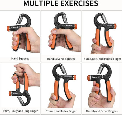 Hand Grip Strengthener, Adjustable Resistance 22-132Lbs (10-60kg),