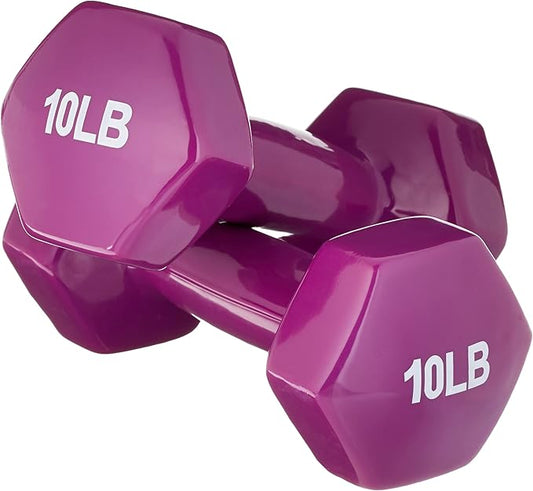 Amazon Basics Vinyl Coated Dumbbell Hand Weights