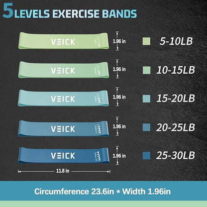 VEICK Resistance Bands, Exercise Bands, Workout Bands, Resistance Bands for Working Out with Handles for Men and Women, Exercising Bands for Fitness Weights Work Out at Home