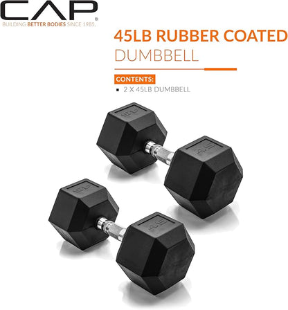 CAP Barbell Coated Dumbbell Weight Pairs | Multiple Options