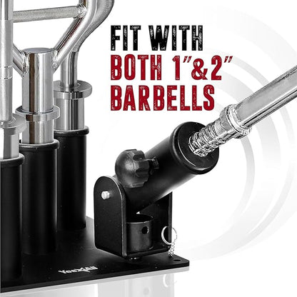 Yes4All T Bar Row Platform, Landmine Attachment for Barbell fits 1” Standard Bar & 2” Olympic Bar, Landmine Handle T Row