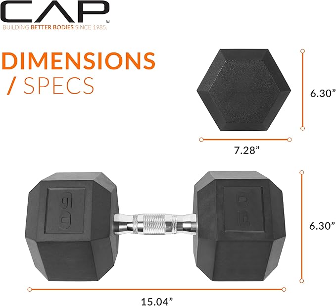 CAP Barbell Coated Hex Dumbbell Weight