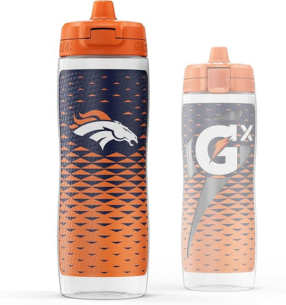 Gatorade Gx NFL Non-Slip Squeeze Bottles, 30 fl oz, Gx Hydration System