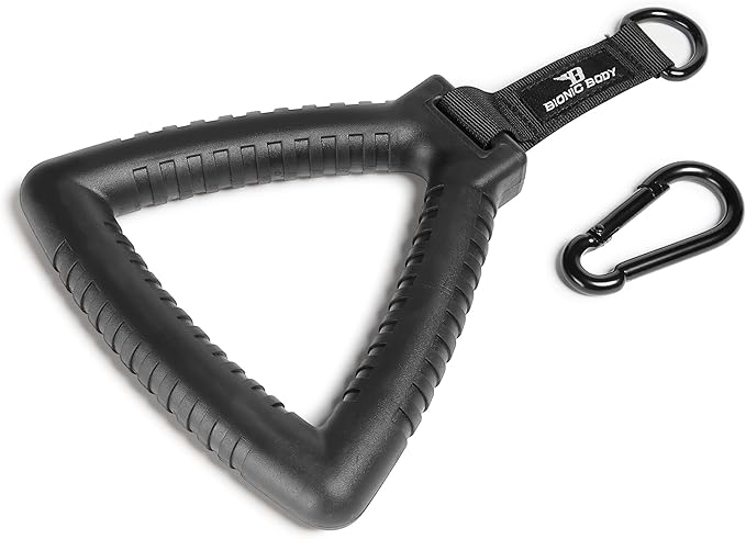 Tri-Grip Single Handle with Carabiner Clip Workout Resistance Tube Accessory BBTG-005 , 2.50 x 7.00 x 8.00 inches