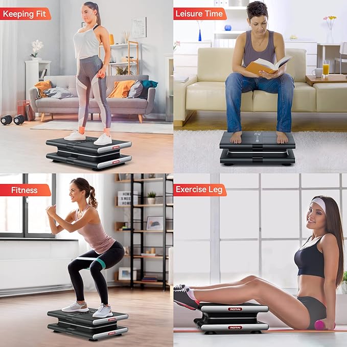 Vibration Plate, Fitness Platform Home & Gym Exercise Machine Body Workout Equipment for Weight Loss, Toning & Wellness