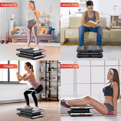 Vibration Plate, Fitness Platform Home & Gym Exercise Machine Body Workout Equipment for Weight Loss, Toning & Wellness