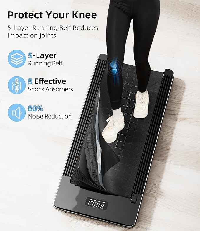 Walking Pad - Under Desk Treadmill, Treadmills for Home/Office, Portable Treadmill, Walking Pad Treadmill Under Desk with Remote Control LED Display- Ideal for Fitness Enthusiasts