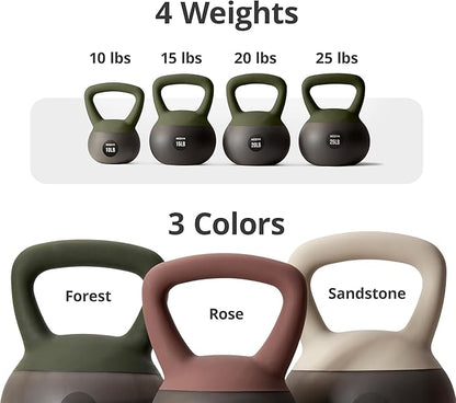 Soft Kettlebells with Cushioned Impact-Resistant Base and Anti-Slip, Wide-Grip Handle for Home Workouts, Weightlifting, and Personal Training