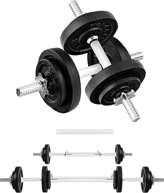 Yes4All Adjustable Dumbbell Set with Weight Plates, Star Lock Collars/Connector, 40lbs to 200lbs Adjustable Weight Plates Set