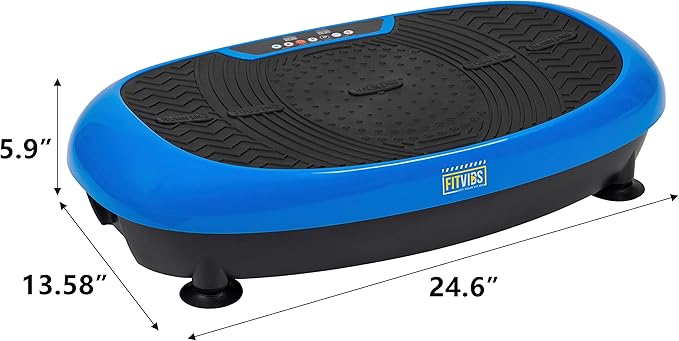 Signature Fitness Vibration Plate Exercise Machine Workout Vibration Fitness Platform with Resistance Loops and Resistance Band, 2D, 3D or 4D