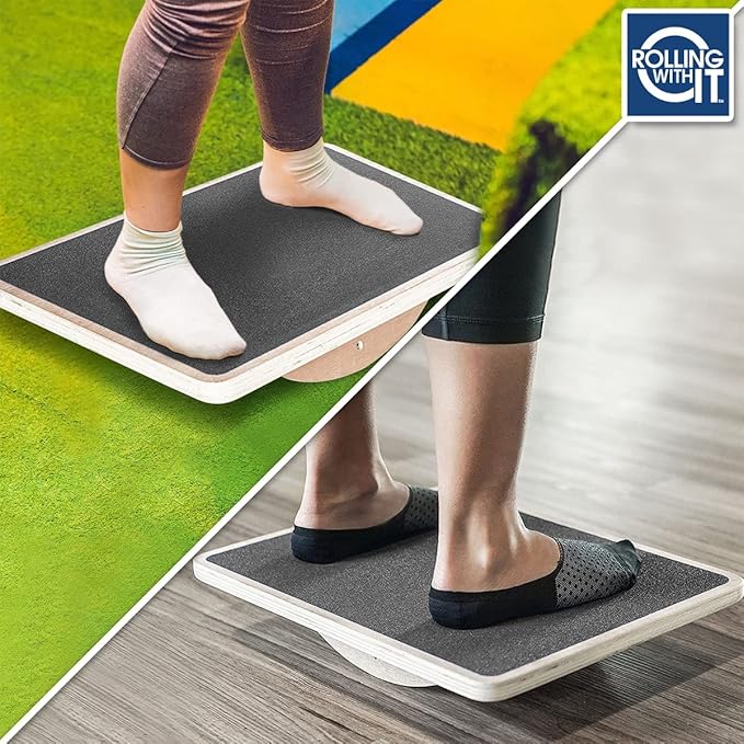 Balance Board Trainer - Rocker Board - Standing Desk Board - Balancing Board for Adults and Kids