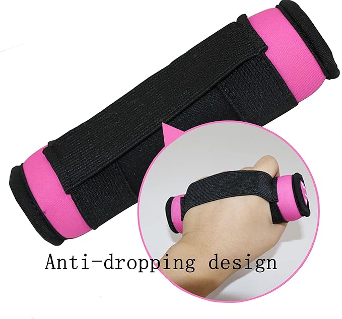 XXYXXY Weigh Soft Dumbbells for Men and Women While Walking, Weightlifters with Handles for Walking, Running, Physical Therapy, Aerobics (1 Pound Set, Pink), Red plus Black