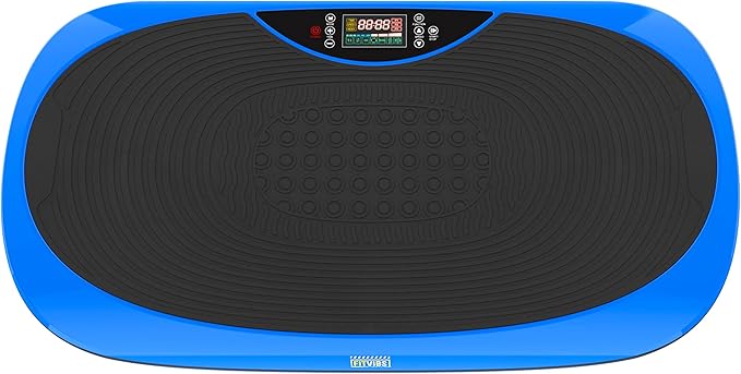 Signature Fitness Vibration Plate Exercise Machine Workout Vibration Fitness Platform with Resistance Loops and Resistance Band, 2D, 3D or 4D