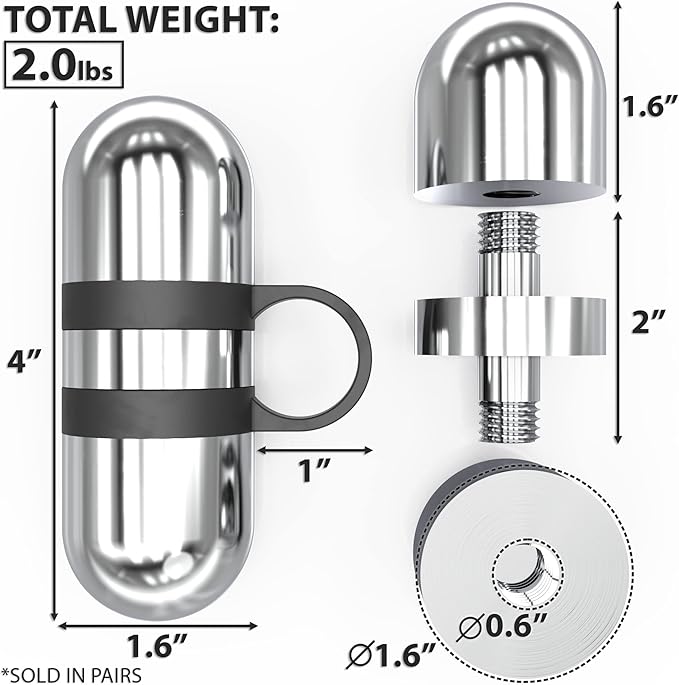 Synergee Cardio Hand Weights. Steel Hand Weights Dumbbell Set with Anti-Slip Silicone Finger Loop for Workout, Fitness, Training for Men and Women. Sold In Pairs. Available in 1lb, 1.5lb and 2lb Sets