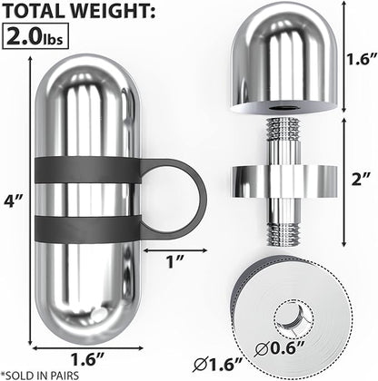 Synergee Cardio Hand Weights. Steel Hand Weights Dumbbell 1lb, 1.5lb 1.5lb and 2lb Sets